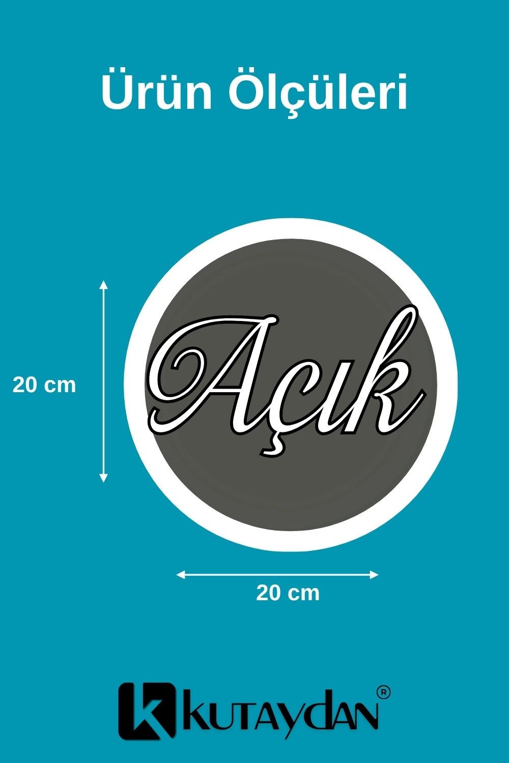 Üç Katlı El Yazılı Modern Açık/Kapalı Tabelası - Rebap Ahşap