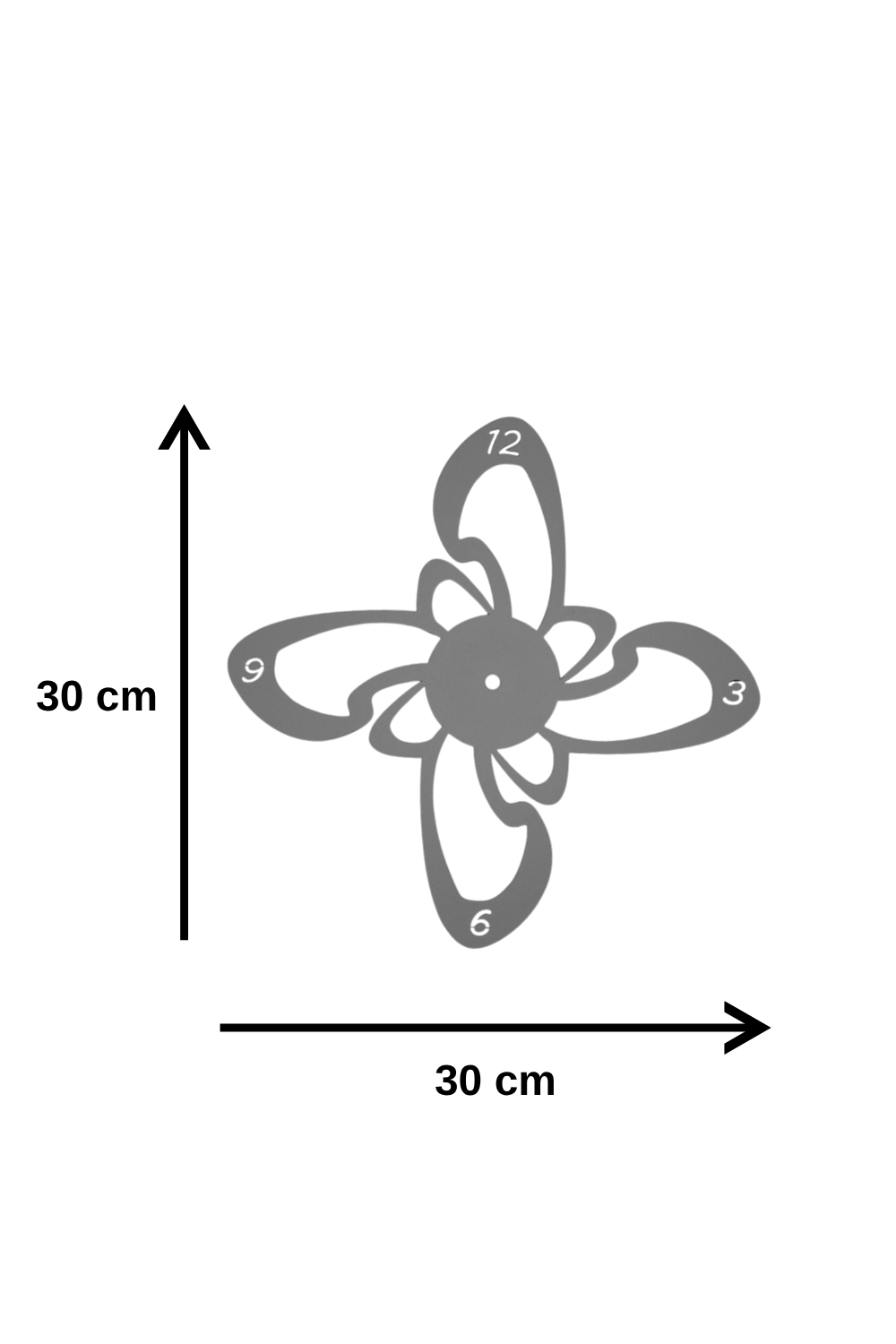 Kutaydan Şekilli Birinci Sınıf Lazer Kesim Mdf Duvar Saati - Kırmızı