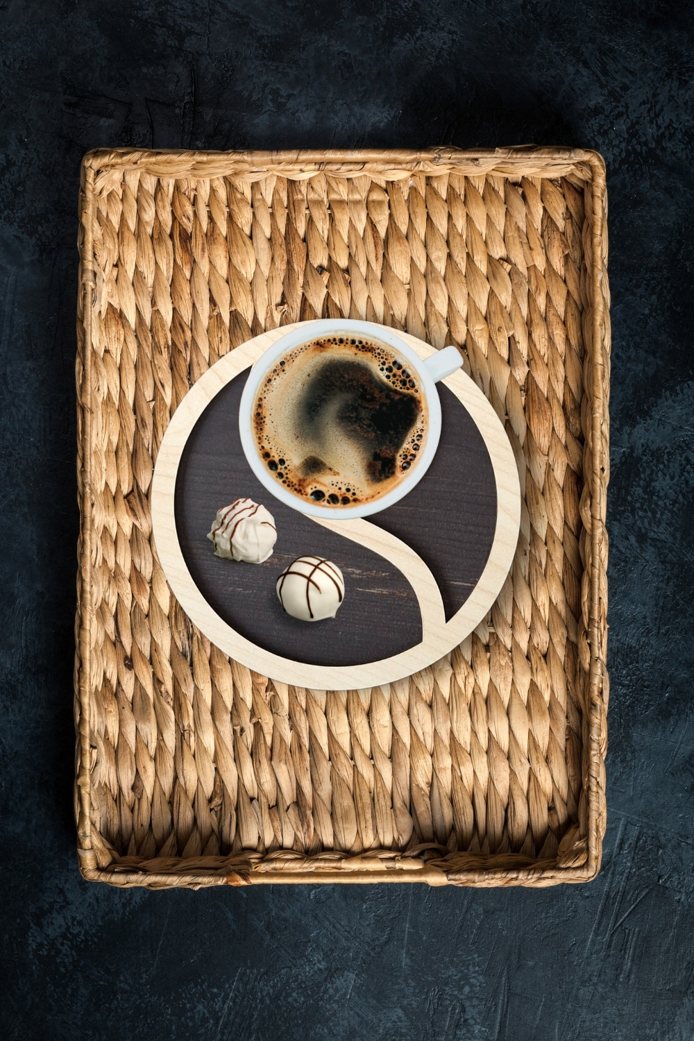 Kutaydan 6 Parça Ahşap Lazer Kesim Bardak ve Kahve Altlığı