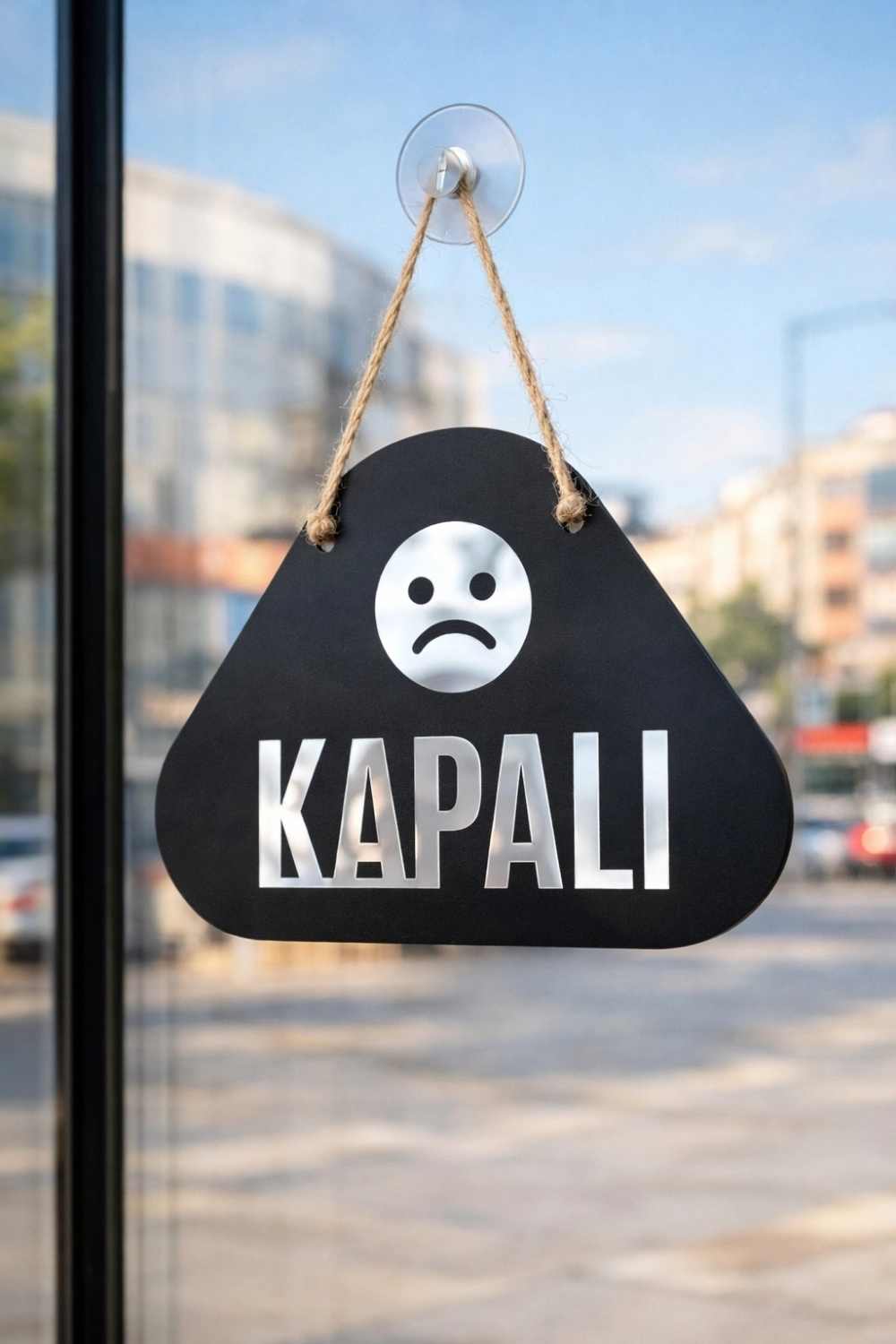 Ahşap Üzeri Gümüş Aynalı Pleksi Emoji Figürlü Açık-Kapalı Tabelası