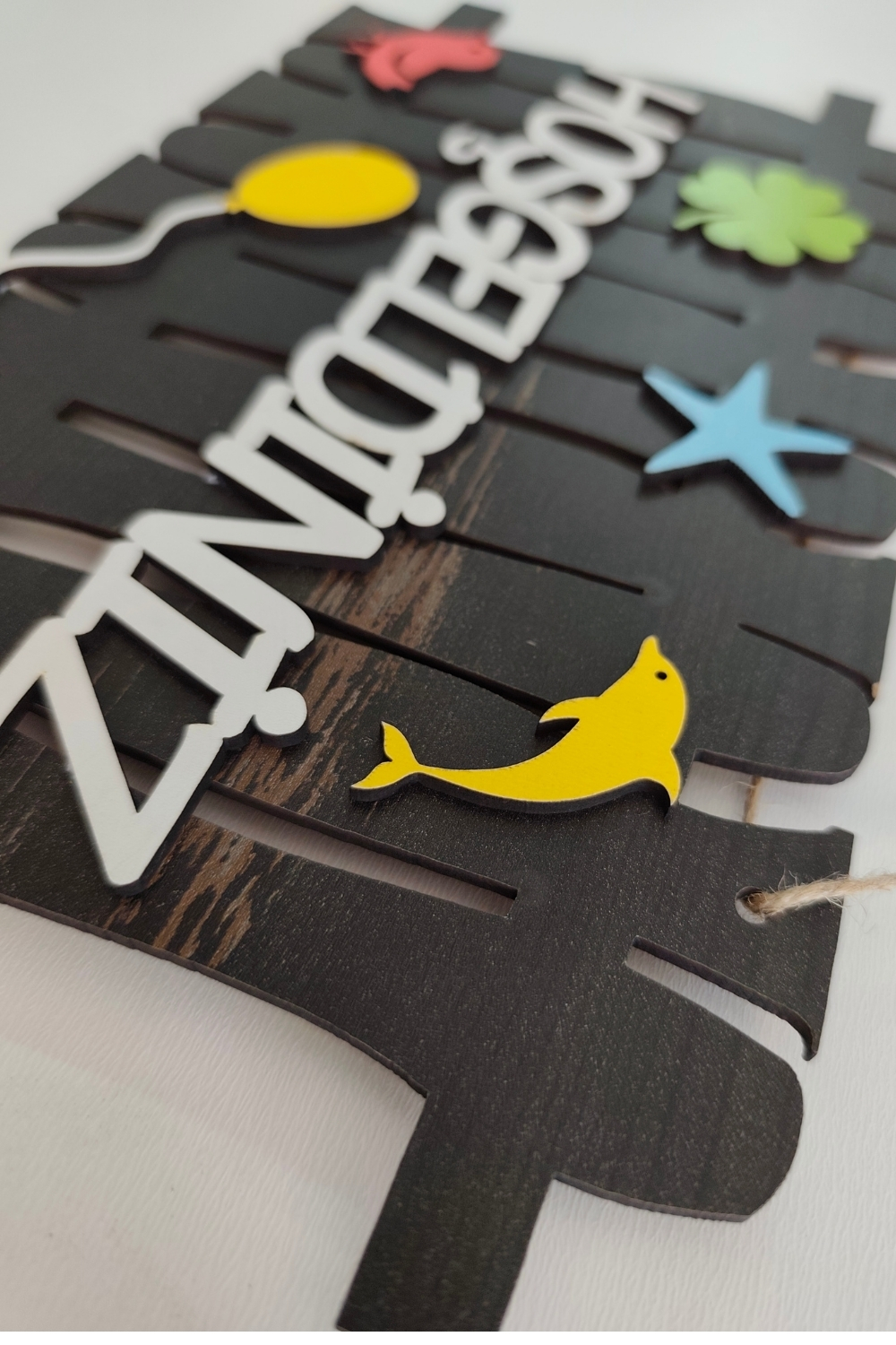 Hoşgeldiniz Yazılı Bahçe Çiti Mdf Lazer Kesim Kapı ve Duvar Süsü - Rebap Ahşap