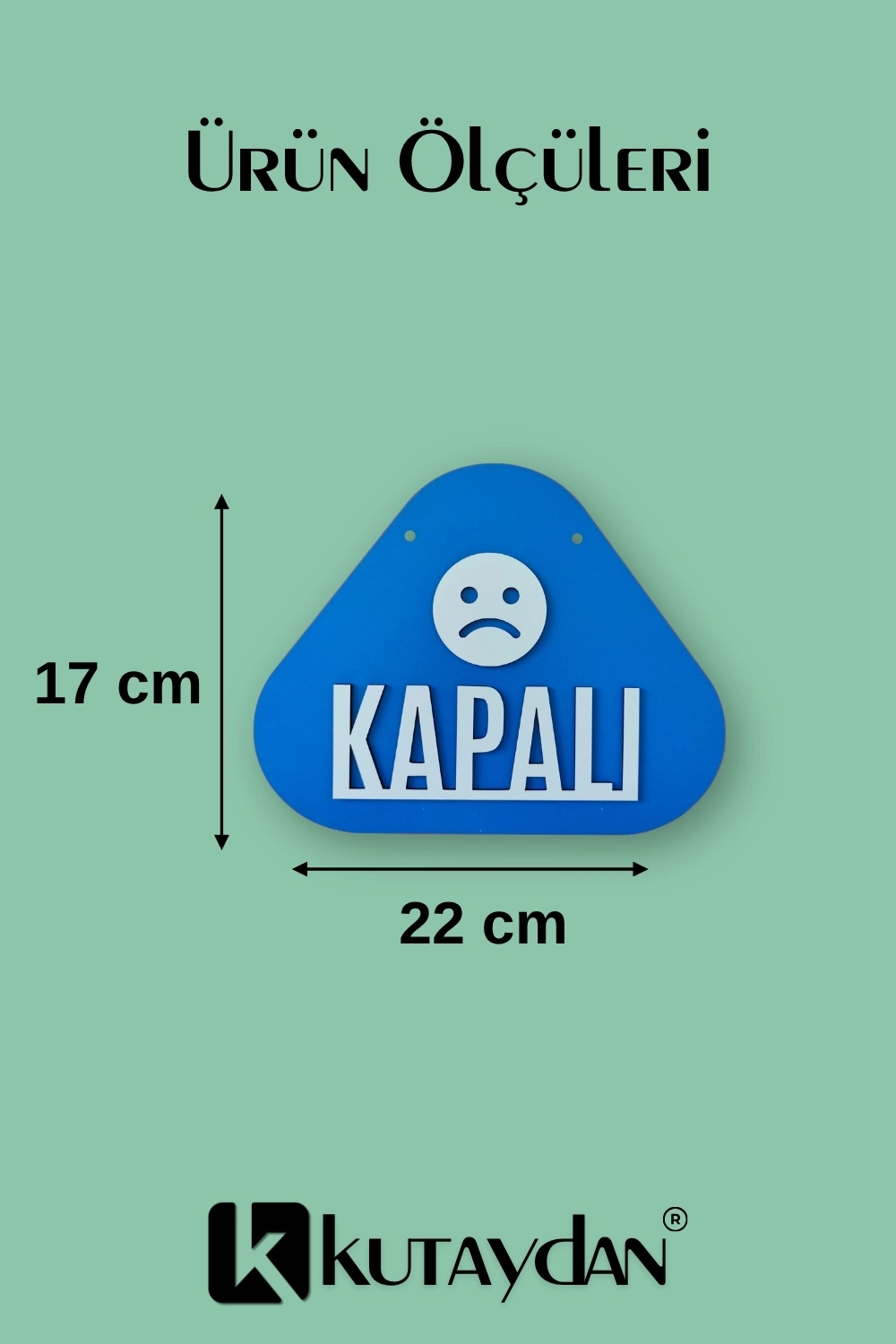 Ahşap Lazer Kesim Emoji Figürlü Açık-Kapalı Tabelası - Saks
