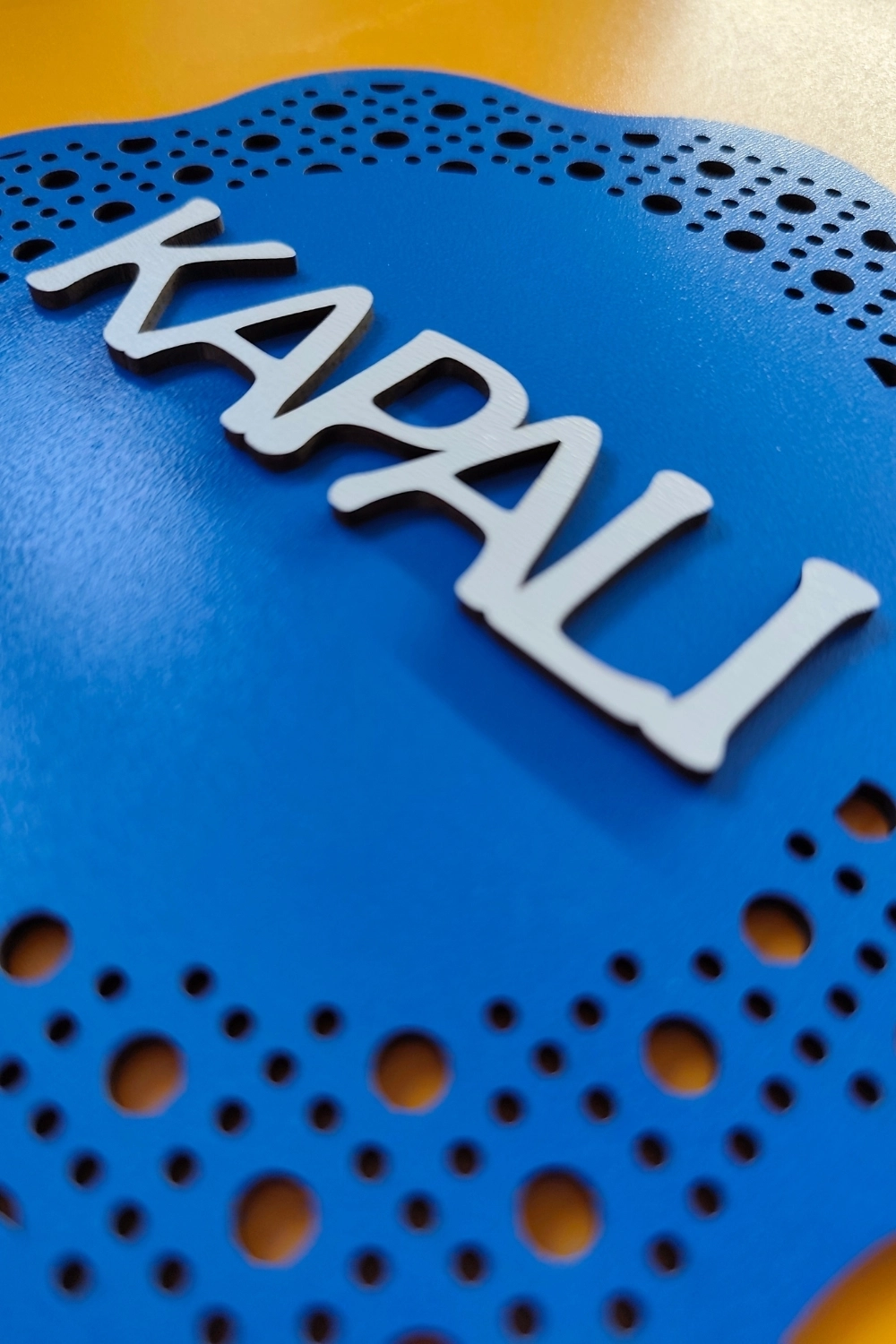 Hazeran Rattan Desenli Modern Açık/Kapalı Tabelası - Saks