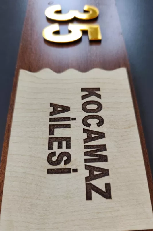 Dekoratif Kapı Numaralık Dış Kapı Numarası ve Numaralık Panosu-Kişiye Özel
