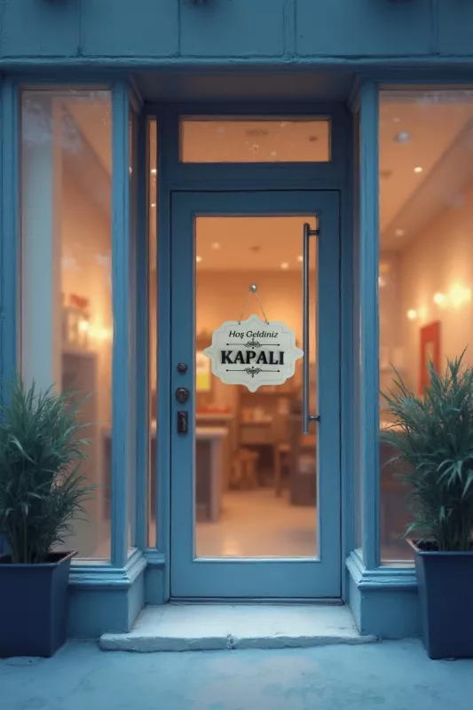 Ahşap Dekoratif Kesim Açık-Kapalı Yazısı