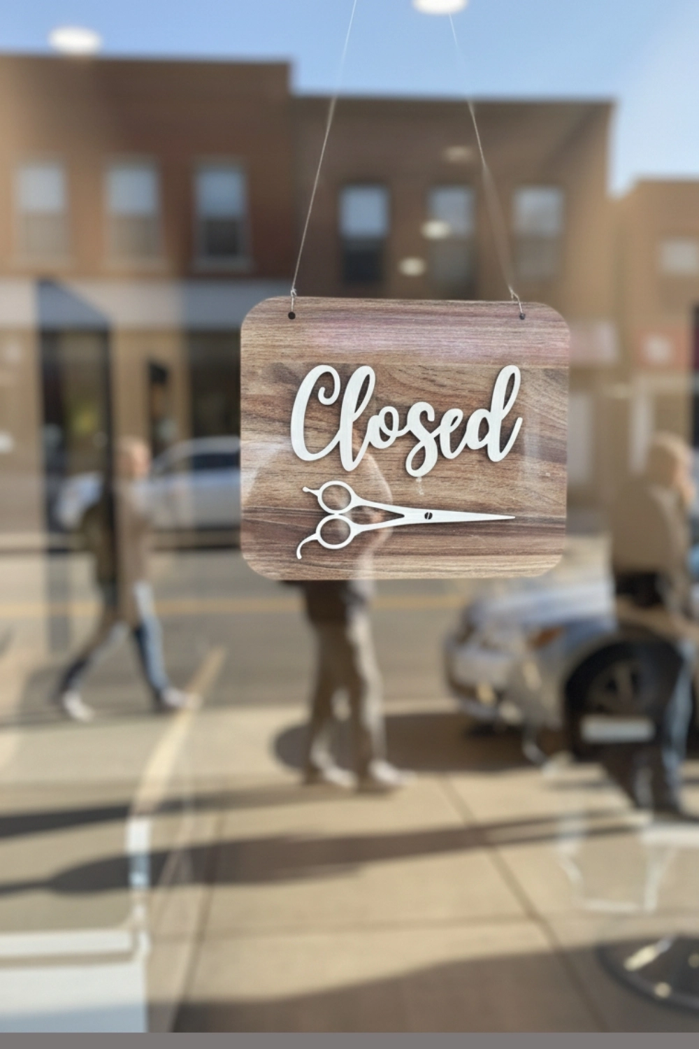 Ahşap Dekoratif Kesim Open-Closed Yazılı Tabela