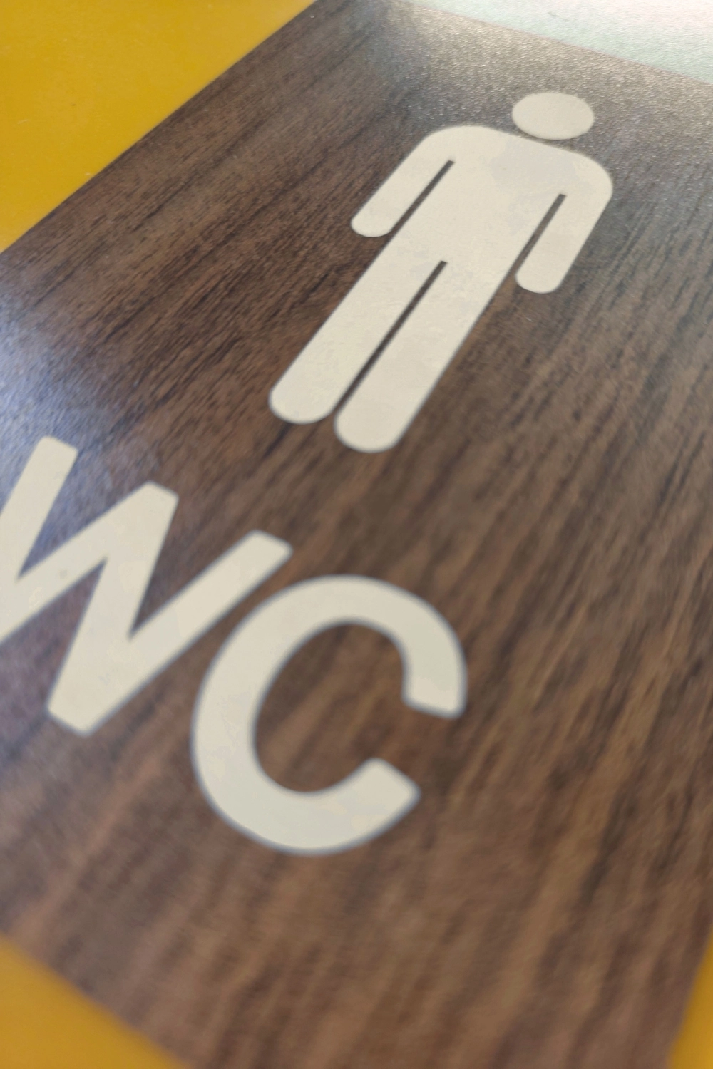 Kadın-Erkek WC Yönlendirme Levhası- İkili Set - Ceviz