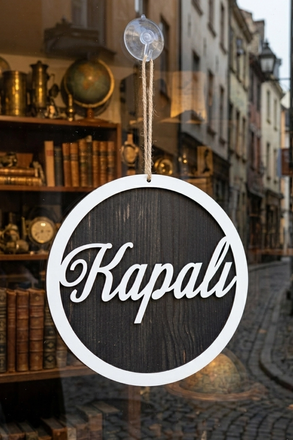 Üç Katlı El Yazılı Modern Açık/Kapalı Tabelası - Rebap Ahşap