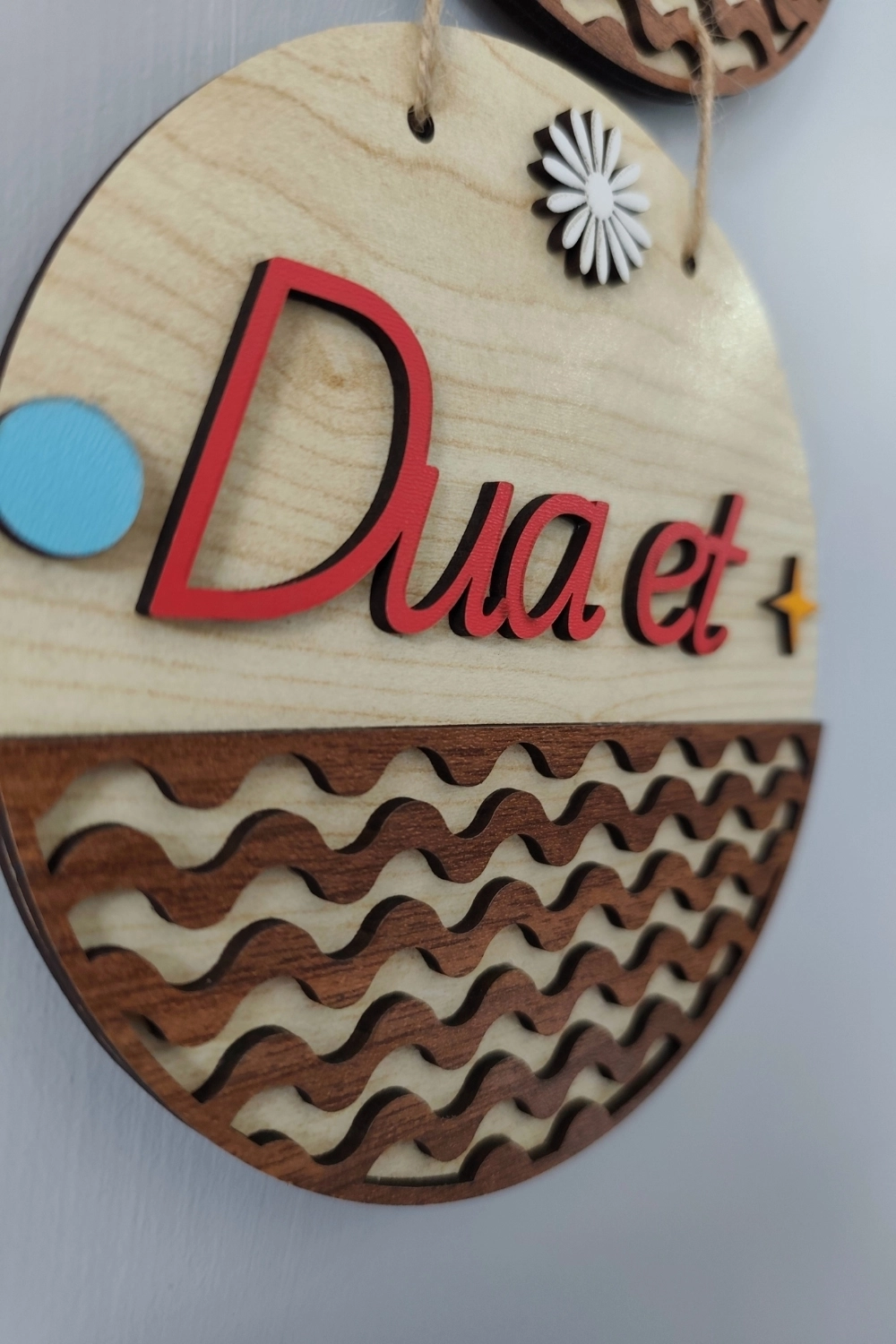 Sabret Şükret Dua Et 2D Mdf Lazer Kesim Akçaağaç Ceviz Kapı ve Duvar Süsü