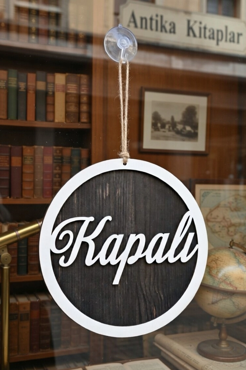 Üç Katlı El Yazılı Modern Açık/Kapalı Tabelası - Rebap Ahşap