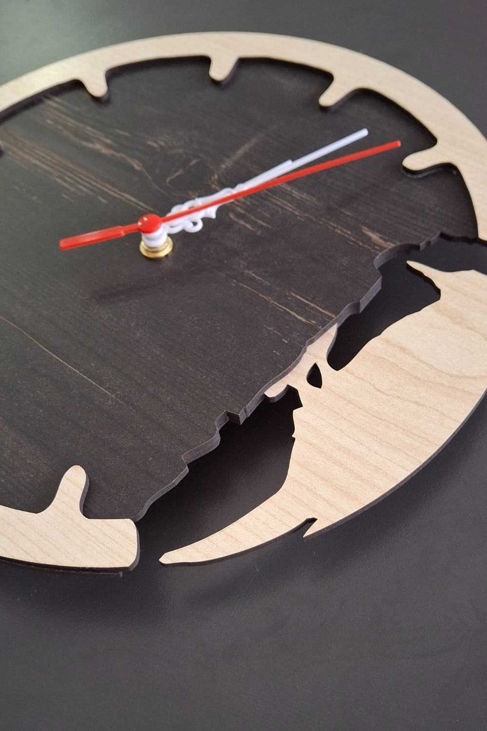 Kutaydan Ağaçkakan Figürlü Birinci Sınıf Lazer Kesim Mdf Duvar Saati - Rebap Ahşap