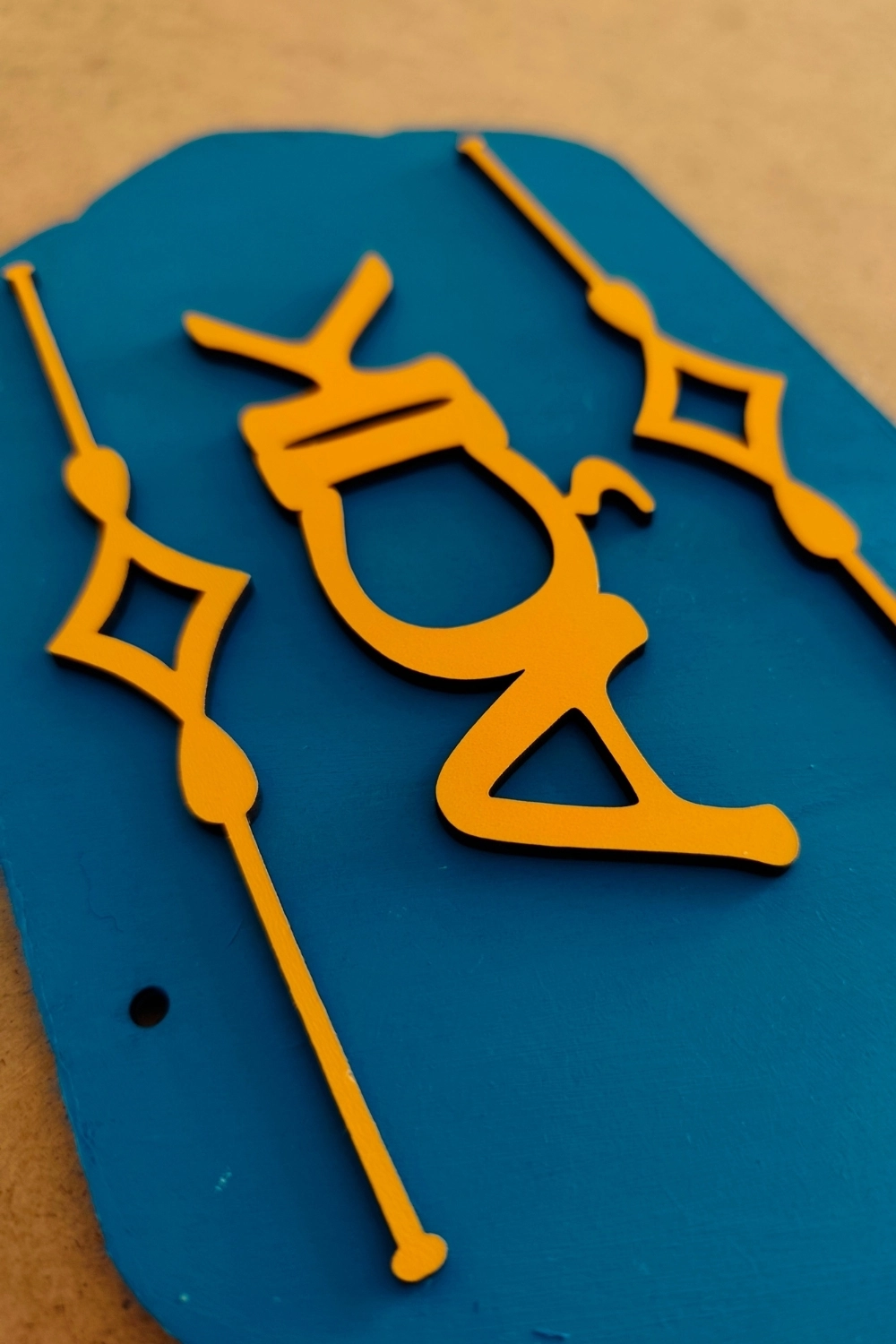 Turkuaz Ahşap Butik Açık/Kapalı Tabelası - Akrilik Boyalı Özel Tasarım