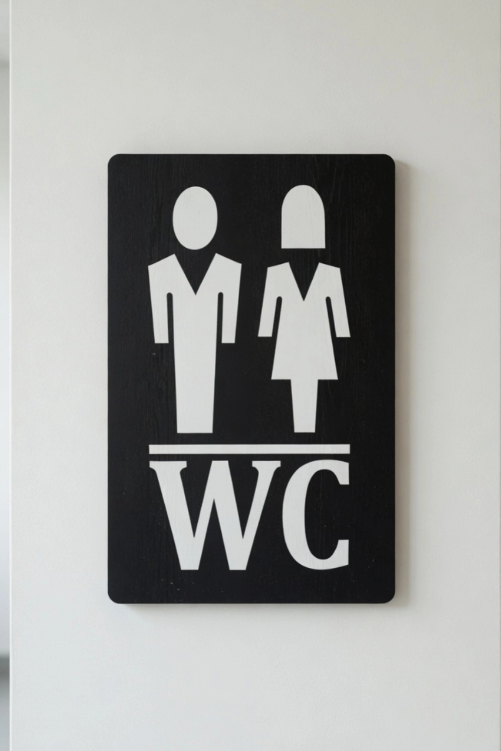 Kadın-Erkek WC Yönlendirme Levhası - Rebap Ahşap