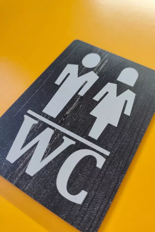 Kadın-Erkek WC Yönlendirme Levhası - Rebap Ahşap