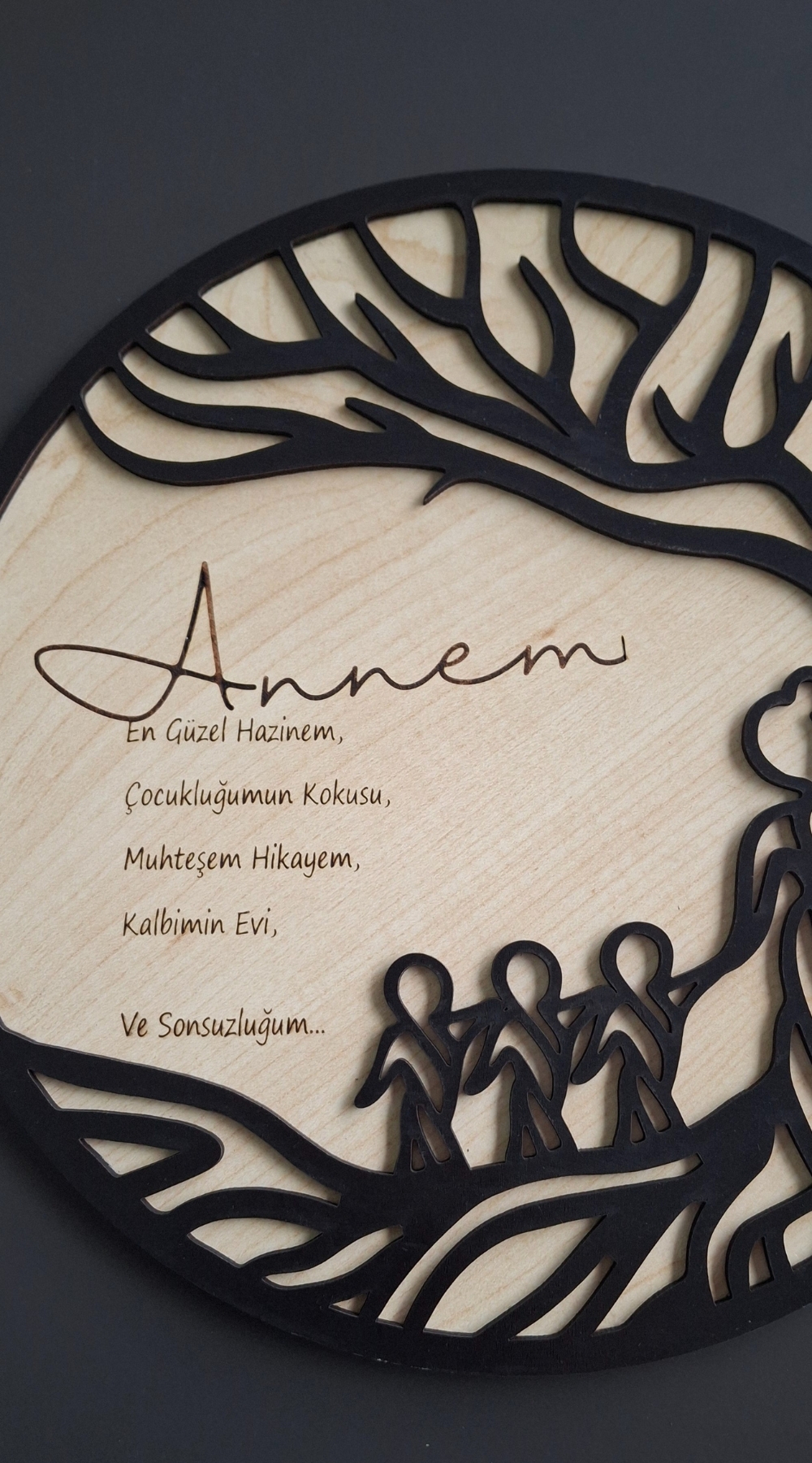 Anneler İçin Zamansız Bir Hatıra - Lazer Kesim 3d Ahşap Dekoratif Ürün