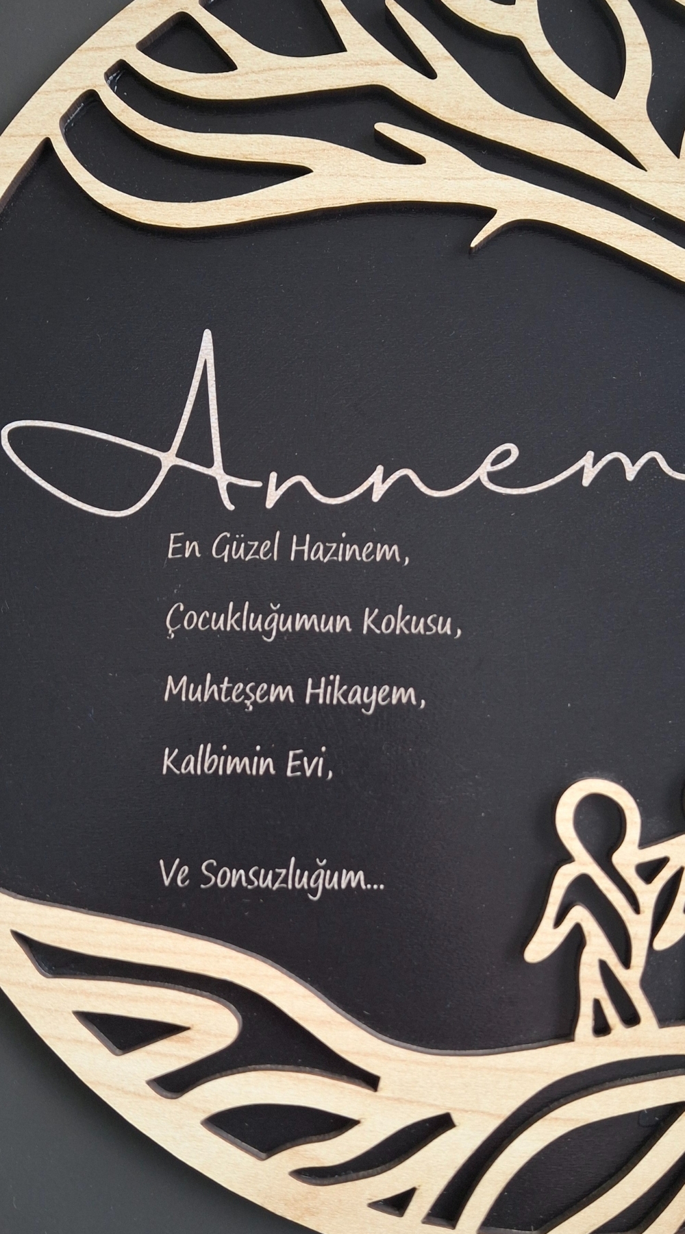 Anneler İçin Zamansız Bir Hatıra - Lazer Kesim 3d Ahşap Dekoratif Ürün