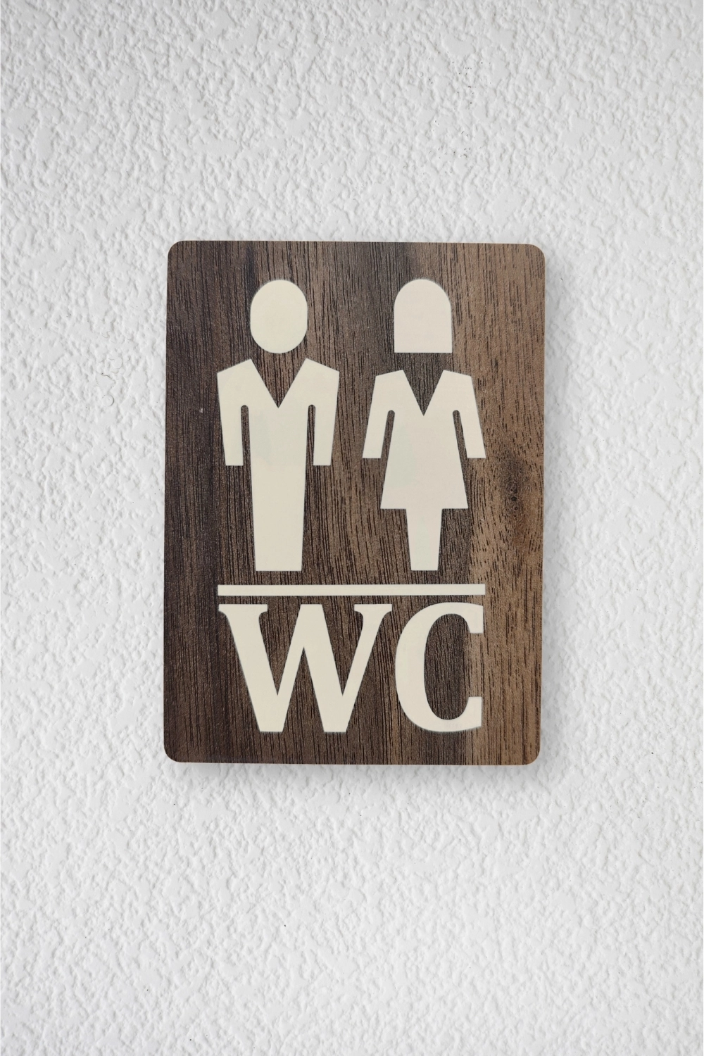 Kadın-Erkek WC Yönlendirme Levhası - Tesbih Ahşap
