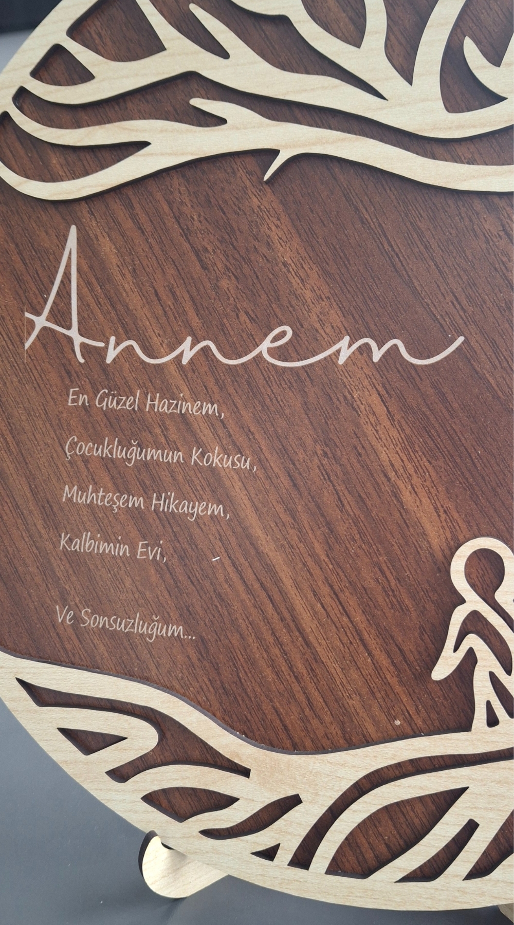 Anneler İçin Zamansız Bir Hatıra - Lazer Kesim 3d Ahşap Dekoratif Ürün