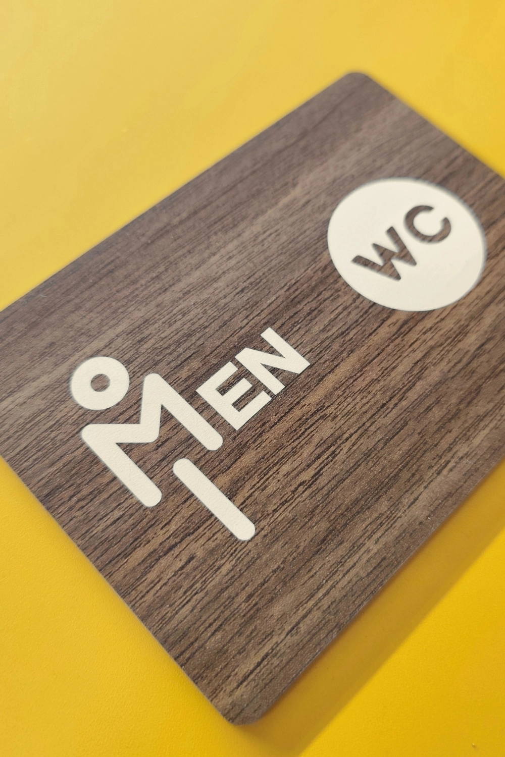 Women-Men WC Yönlendirme Levhası- İkili Set - Ceviz
