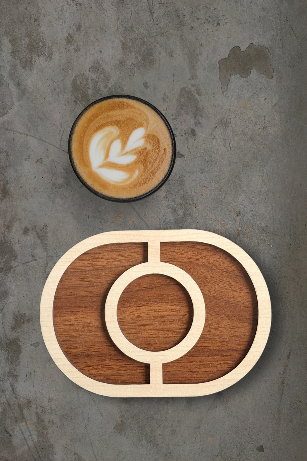 Kutaydan 6 Parça Ahşap Lazer Kesim Bardak ve Kahve Altlığı