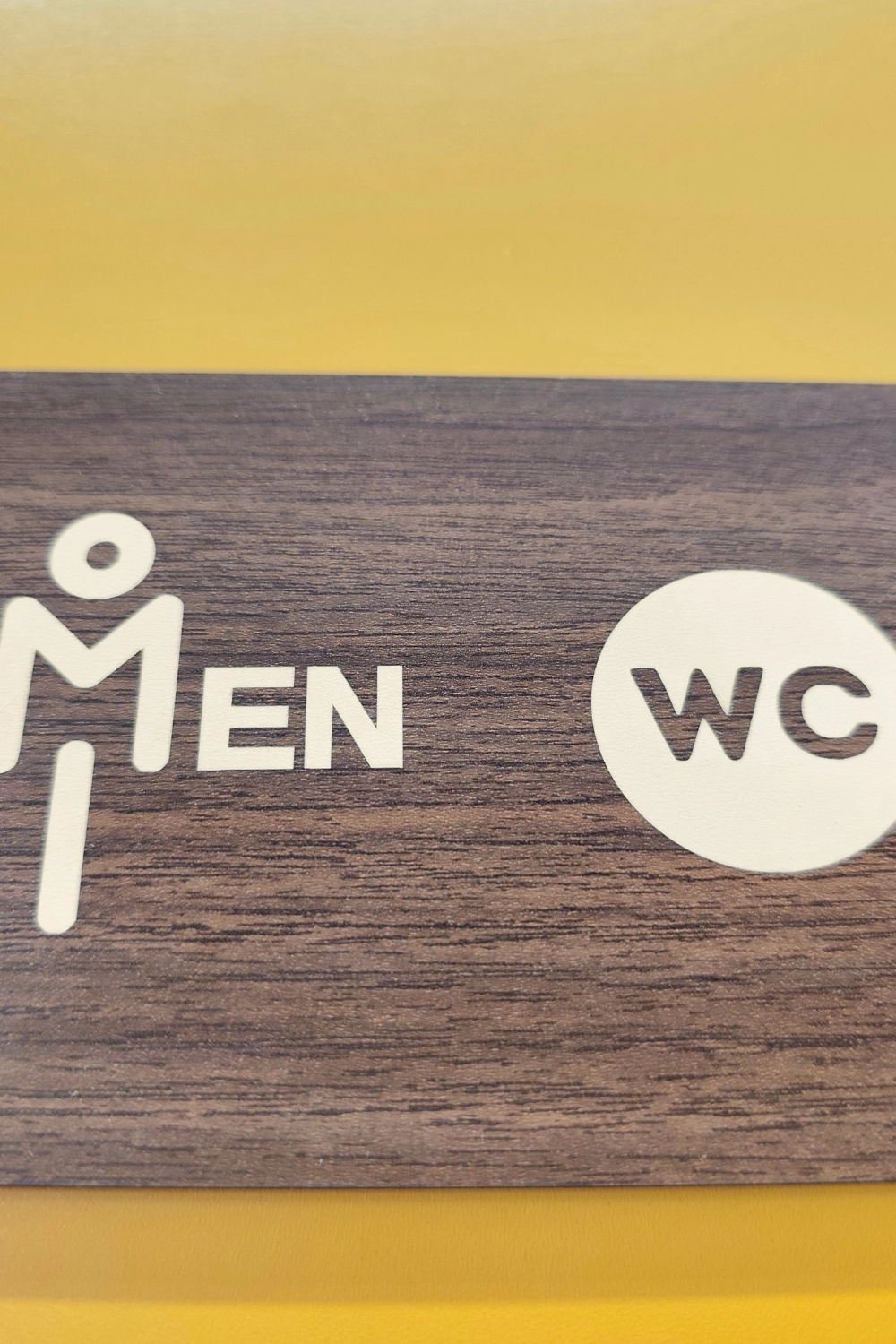 Women-Men WC Yönlendirme Levhası- İkili Set - Ceviz
