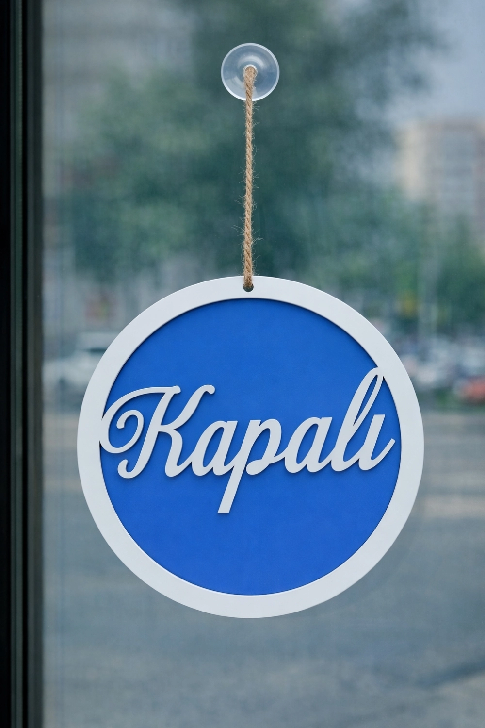 Üç Katlı El Yazılı Modern Açık/Kapalı Tabelası - Saks