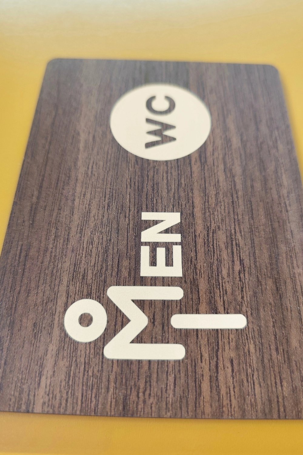 Women-Men WC Yönlendirme Levhası- İkili Set - Ceviz
