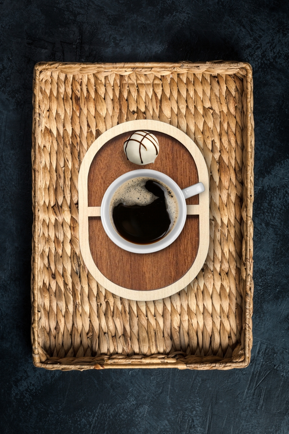 Kutaydan 6 Parça Ahşap Lazer Kesim Bardak ve Kahve Altlığı