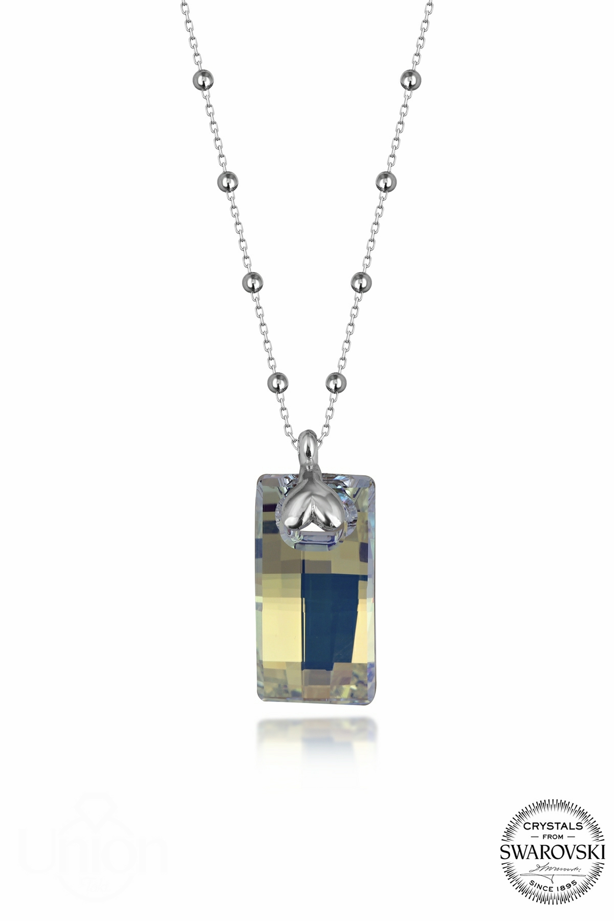 Kutaydan SWR Crystal 20 X 10 mm Baget Kadın Gümüş Kolye