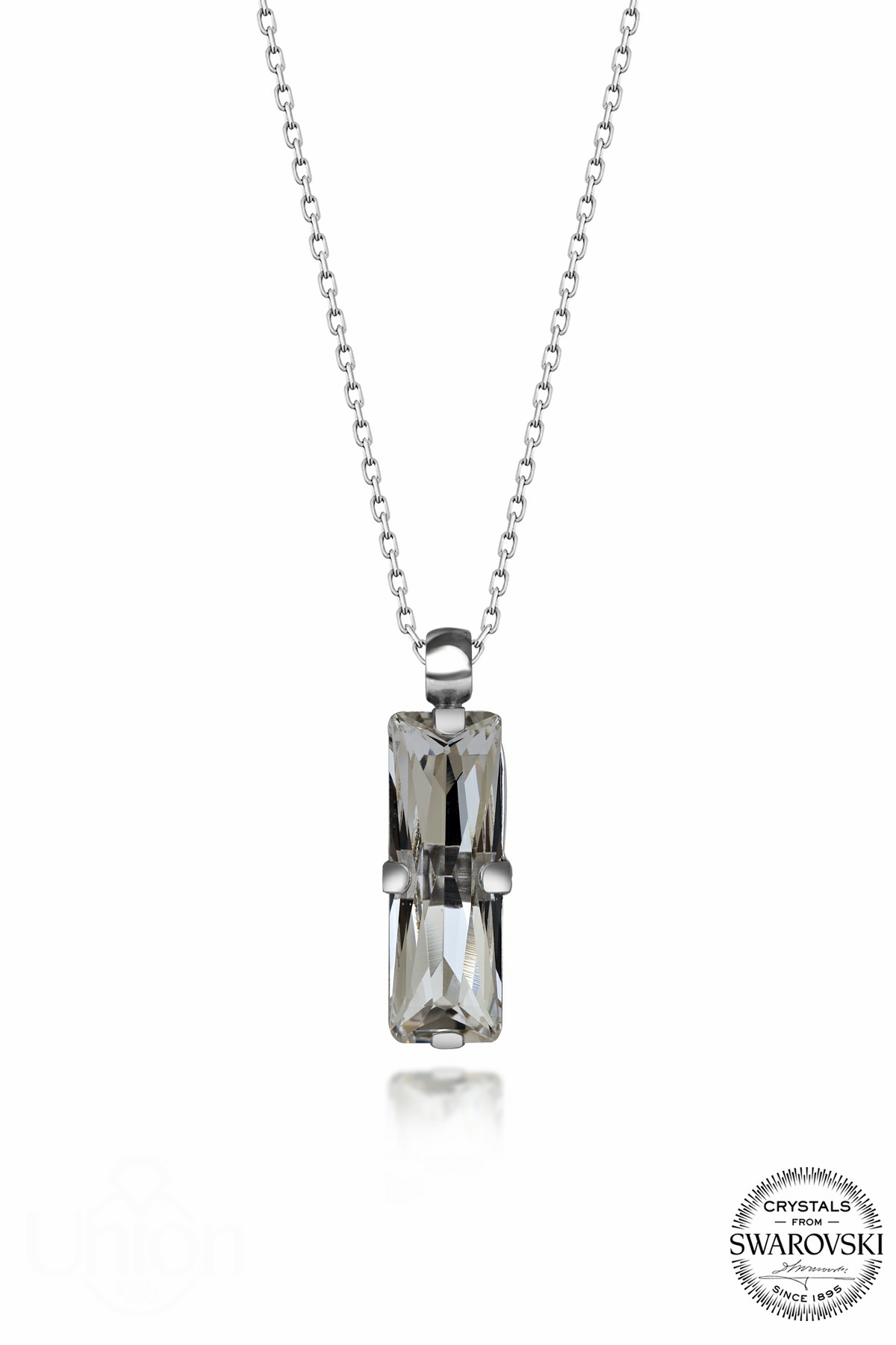 Kutaydan SWR Crystal 21 x 7 mm Baget Kadın Gümüş Kolye