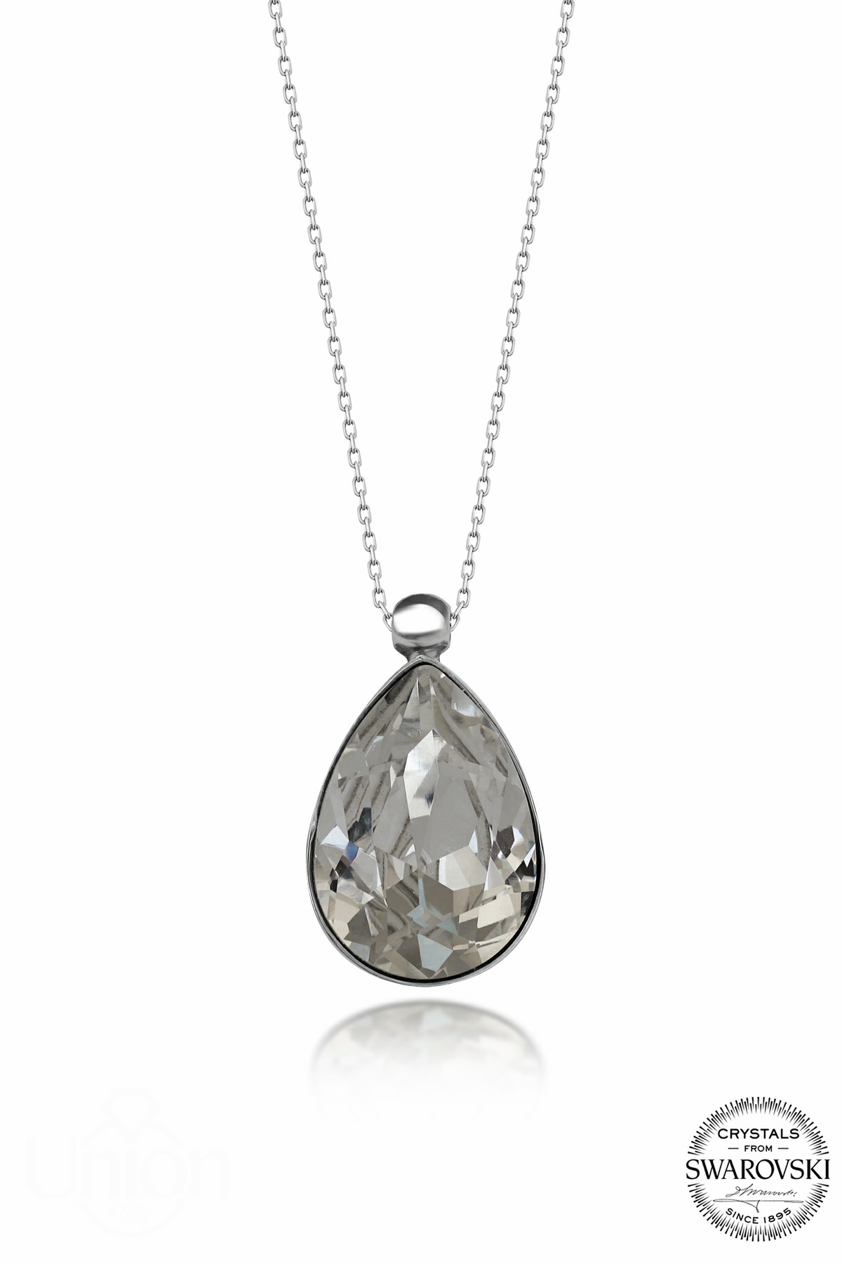 Kutaydan SWR Crystal 10 x 14 mm Damla Kadın Gümüş Kolye