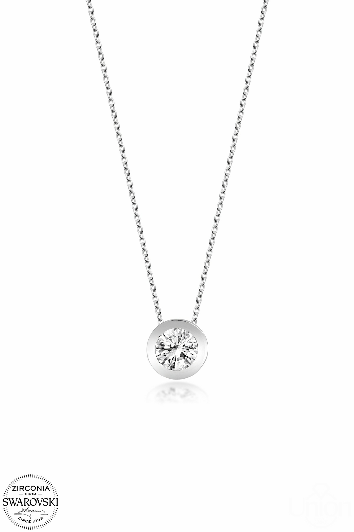 Kutaydan SWR Zirconia 0.66 CT Pırlanta Montür Kadın Gümüş Kolye
