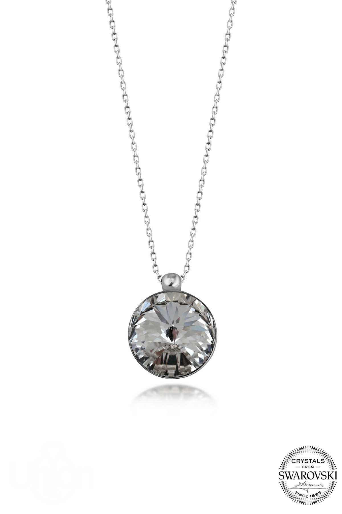 Kutaydan SWR Crystal 14 mm Yuvarlak Kadın Gümüş Kolye