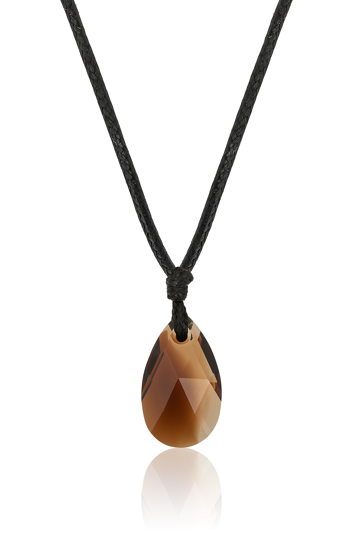 Swarovski® 6106 Pear-Shaped Topaz Damla İpli Kolye