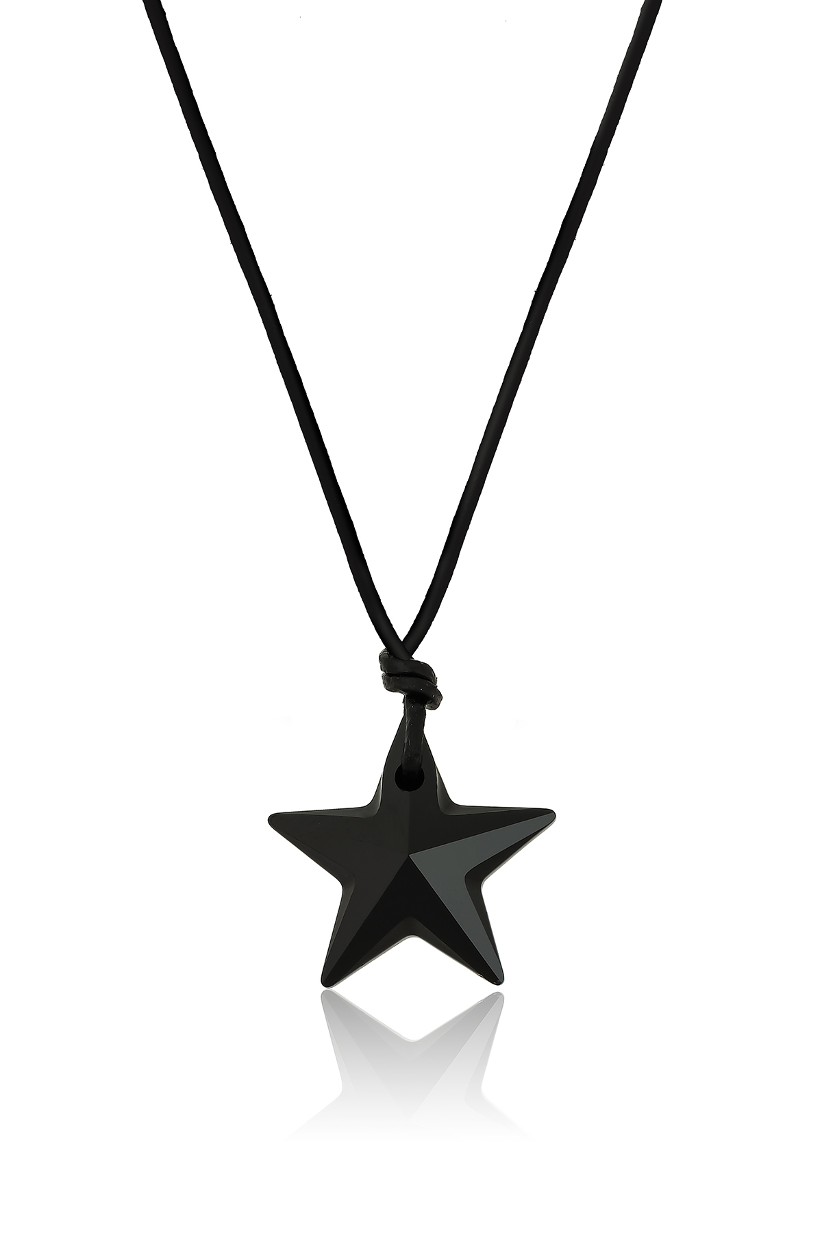Swarovski® 6714 Star Jet İpli Kolye