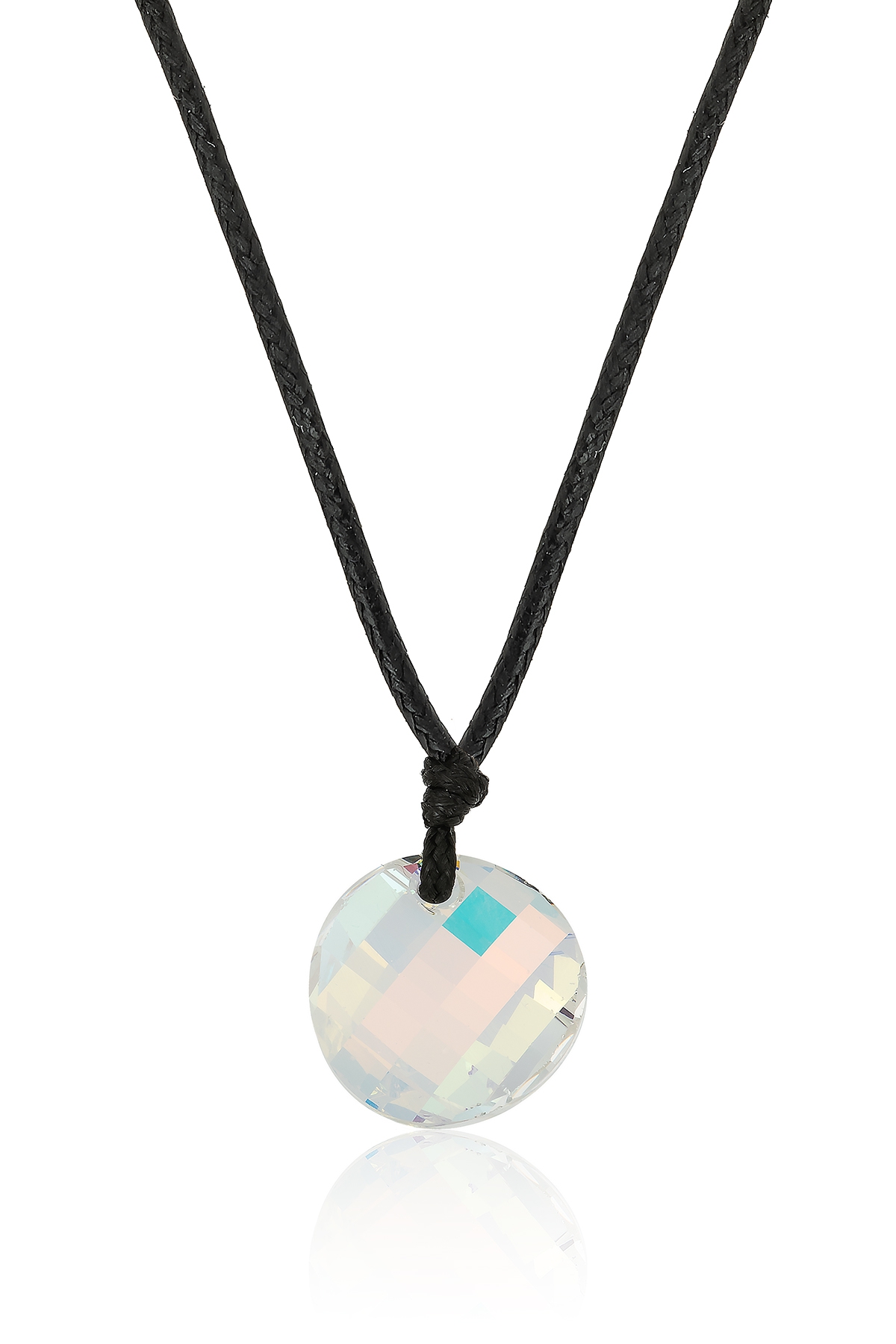 Swarovski® Yuvarlak Dalgalı JanJan İpli Kolye