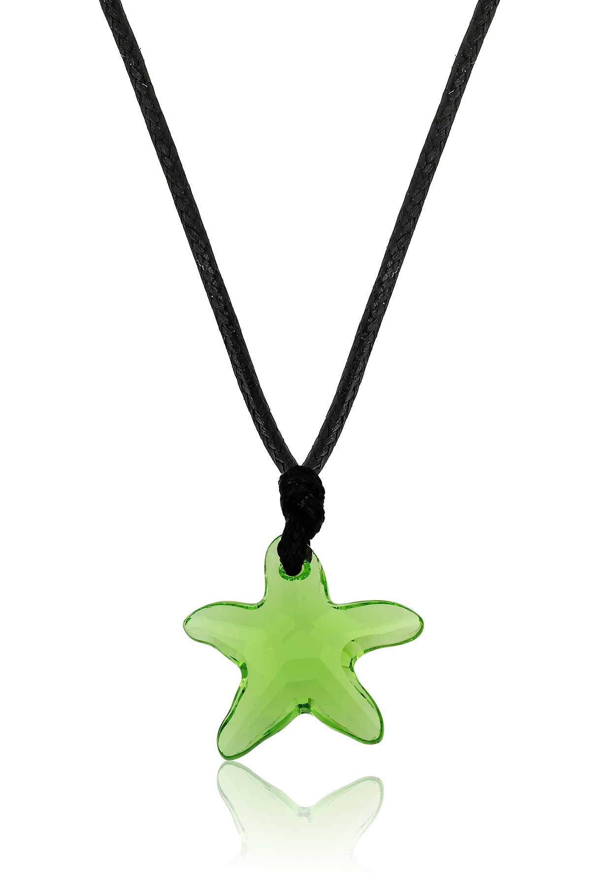 Swarovski® 6721 Starfish Peridot İpli Kolye