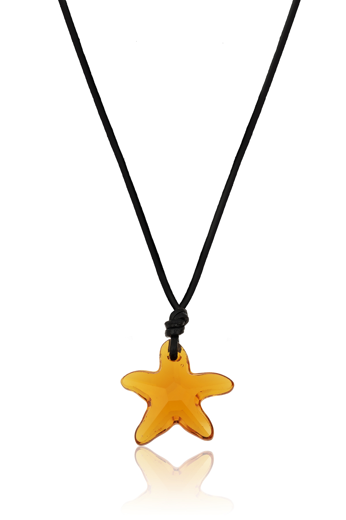 Swarovski® 6721 Starfish Topaz İpli Kolye