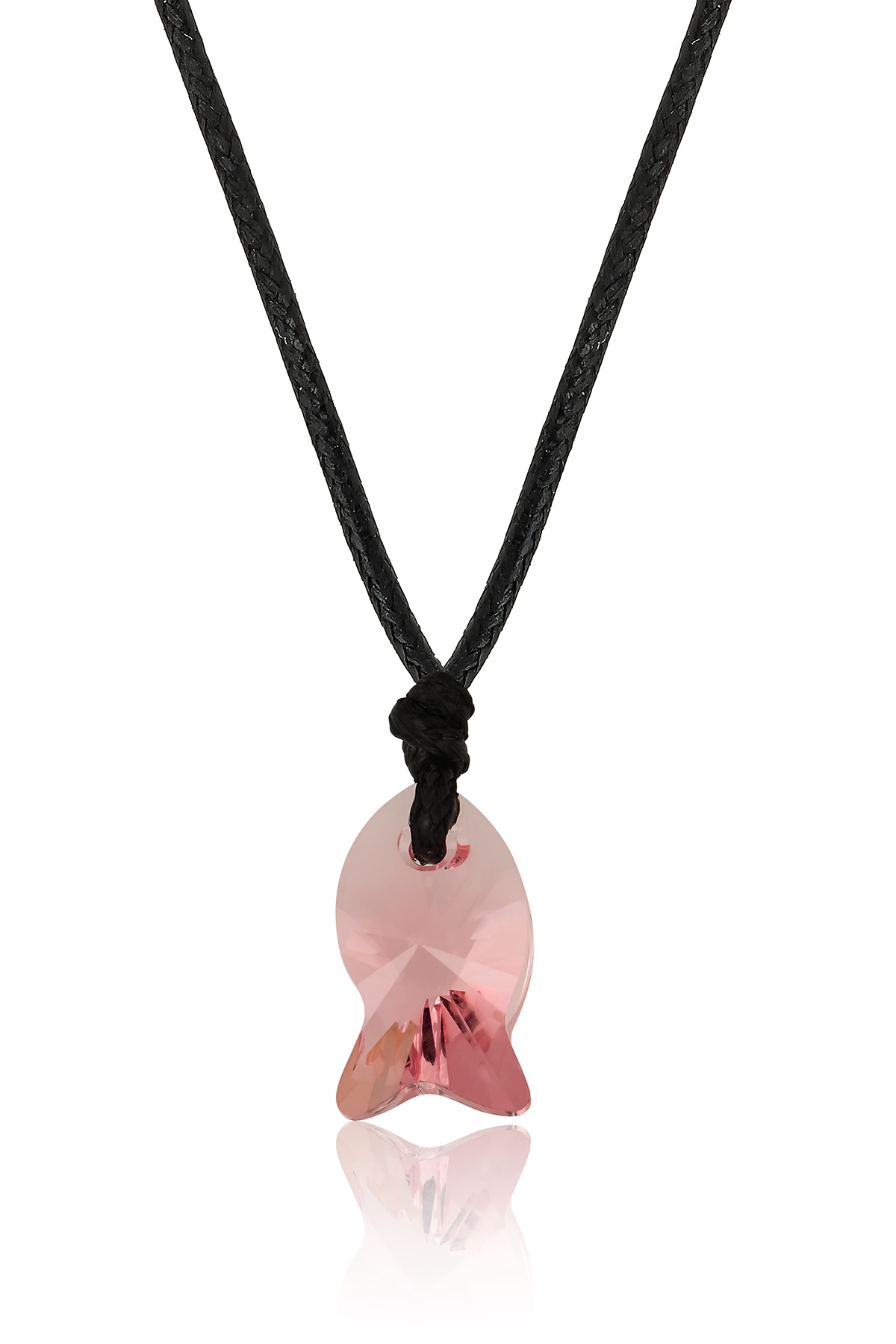 Swarovski® 6727 Fish Light Rose İpli Kolye