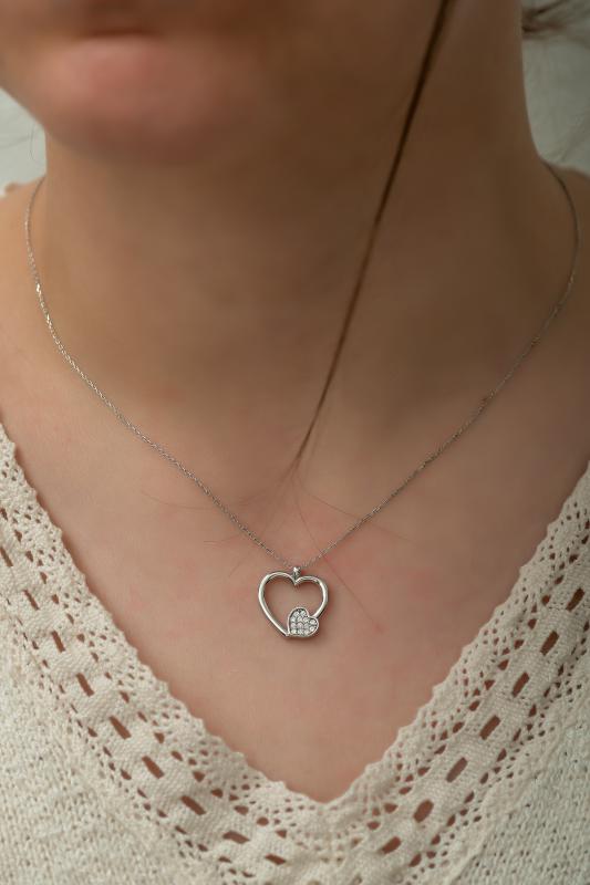 Swarovski Zirconia Kalpli 925 Ayar Gümüş Kolye