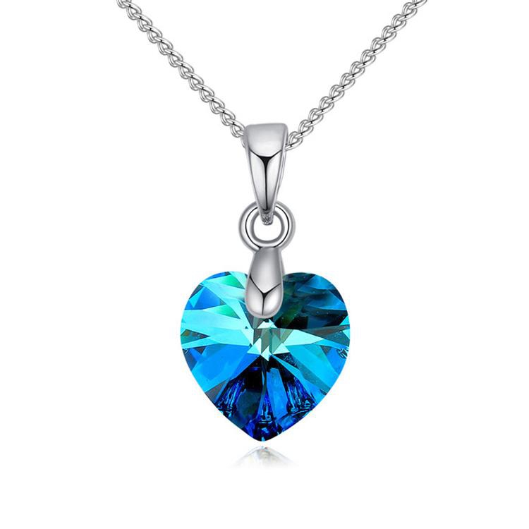 Swarovski® 6228 Xilion Heart Heliotrope Kolye