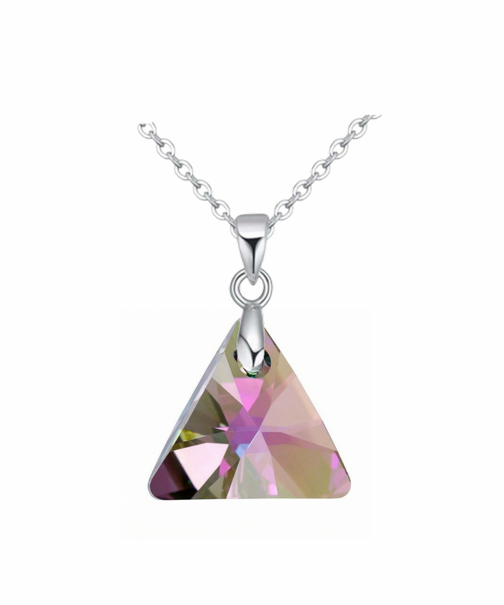 Swarovski® 6628 Xilion Triangle Lilac Shadow Kolye