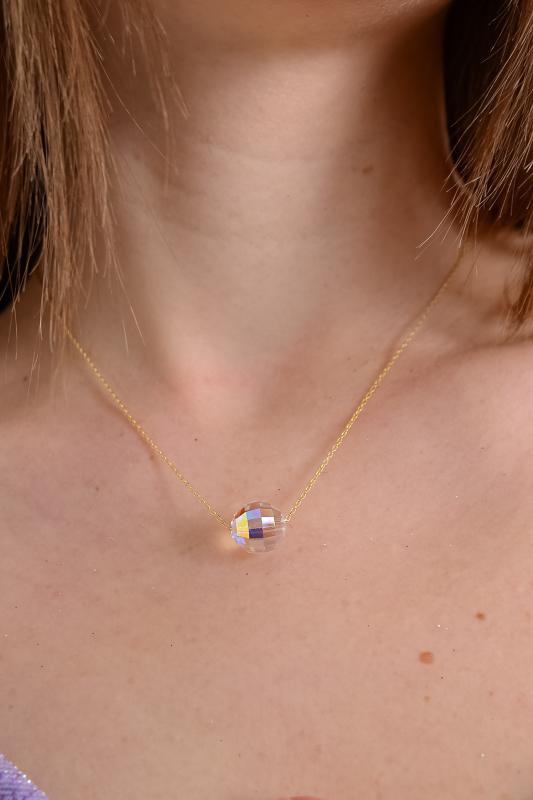 Swarovski® Taşlı Raund 5005 Jan Jan Drop 925 Ayar Gümüş Kolye