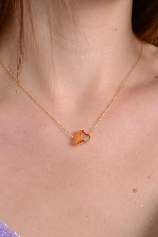 Swarovski® Taşlı Wild Heart Golden Shadow 925 Ayar Gümüş Kolye