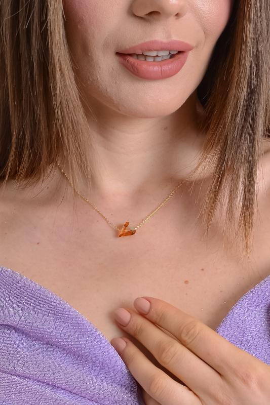Swarovski® Taşlı Wild Heart Golden Shadow 925 Ayar Gümüş Kolye