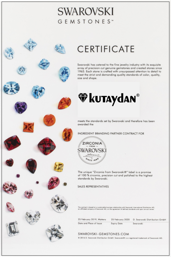 Kutaydan SWR Crystal 16 mm Beads Çam Kadın Gümüş Kolye