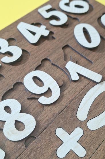 Hem Öğren Hem Eğlen Rakamlardan Oluşan Lazer Kesim Çocuk Puzzle