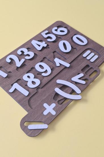 Hem Öğren Hem Eğlen Rakamlardan Oluşan Lazer Kesim Çocuk Puzzle