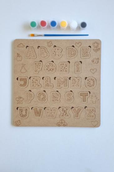 Zeka ve Beceri Geliştiren Ahşap Boyama Puzzle Seti