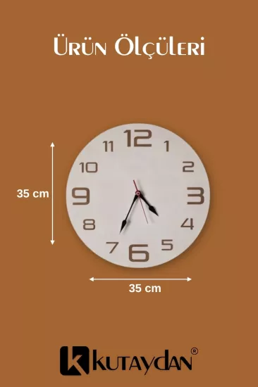 Dekoratif Ahşap Lazer Kesim Yuvarlak Mdf Duvar Saati